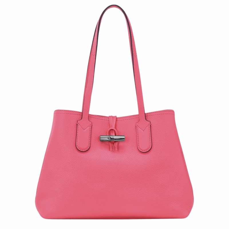 Pink Longchamp Roseau Essential M Women's Shoulder Bags